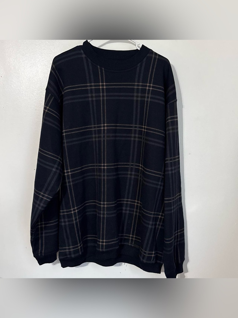 Boca Classics Plaid Crewneck Sweatshirt Men’s XL